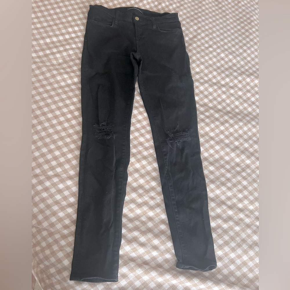 J Brand distressed black jeans, size 29